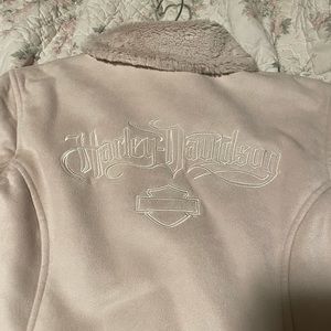 Harley Davidson white suede jacket wore twice